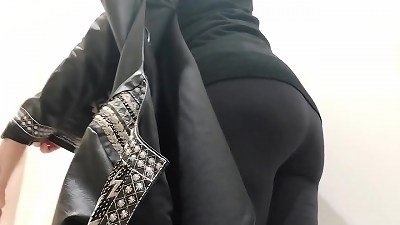Your Italian stepmother displays you her large culo in a garment store and makes you masturbate off