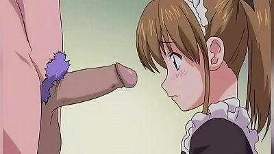 Pretty maid teases her jewel and beaver with a cucumber - manga Uncensored