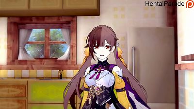 pummeling Li Sushang Honkai anime Uncensored