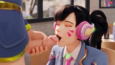 Overwatch's D.Va Tricked Into gobbling a stiffy (HentaiSpark.com)