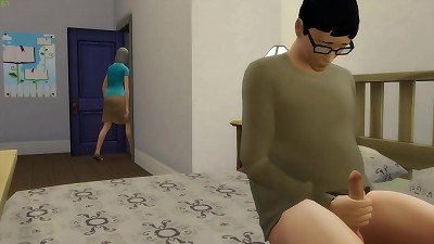 mom catches her thick sonny jerking And it helps him have very first fucky-fucky with her
