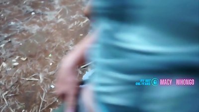 Outdoor threesome with Macy Nihongo and Fernie Thai