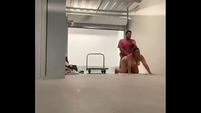 ample Colombian teenager La Paisa pulverizing in the bathroom and then gets vagina internal cumshot at public parking garage