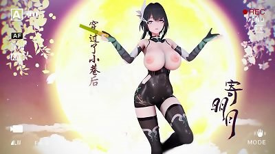 Aether Gazer Ying Zhao anime porn strip Dance phat breasts bouncing MMD 3 dimensional Yellow hand admirer (CLIP)
