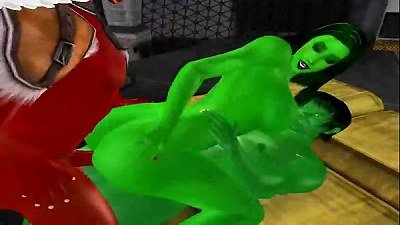 [Fantasy-3dSexVilla 2] She-Hulk nailed by a devil and the Hulk at 3dSexVilla 2