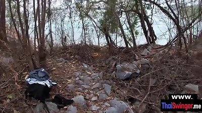 On a secluded part of a tropical island with my Thai schoolgirl gf