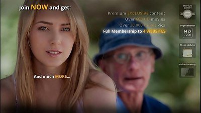 Oldman is lured and fucked by insane and youthful blond