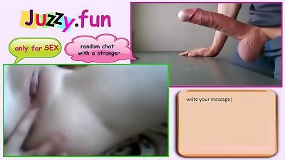 The female watches me masturbate and shows her pussy. omegle