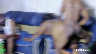 A gateman caught assistant boss poking in his office he kick to sign a promotion afterward and join the pummeled 2some