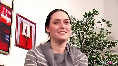 Real German college girl first Time disrobe and wank