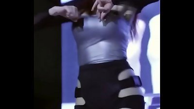 å…¬ä¼—å·ã€91å…¬ç¤¾ã€‘éŸ©å›½å¦¹å­æˆ·å¤–é»‘è‰²éœ²ä¹³æ²ŸæŠ–èƒ¸ç´§èº«ç”µè‡€é«˜è·Ÿéž‹åŠ²çˆ†çƒ­èˆž