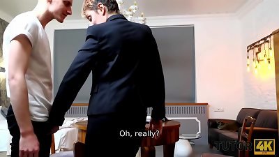 TUTOR4K. educator makes man feeble in his knees so he cant stop tearing up Mom-I-would-Like-to-Fuck