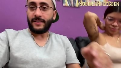 This spectacular woman wants to break into the industry and she wants to give me a handsome blowjob as a start!