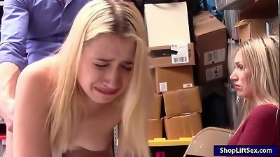 mom and her daughter-in-law caught stealing and ravaged by LP officer on duty