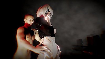 YoRHa 2B hook-up Robot in bdsm hump demonstrate | Nier Automata porno Parody