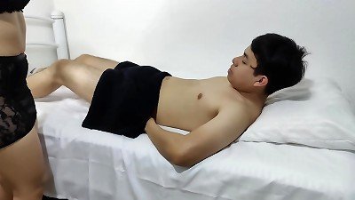 my first job as a masseuse; I concluded up with the milk inside.... ??