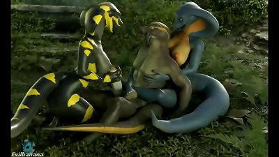 Snake 3some In The forest Yiff 108pp/60FPS