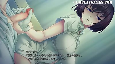 Sakusei Byoutou Gameplay Part 1 Gloved hand job - Cumplay Games