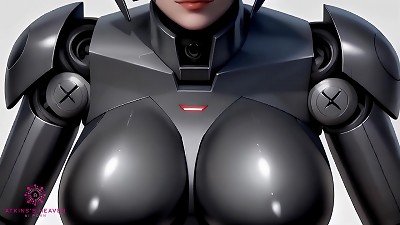 buxomy bang-out Robot challenges You To jizz On Her thick Tits- [Close up/POV/AI]