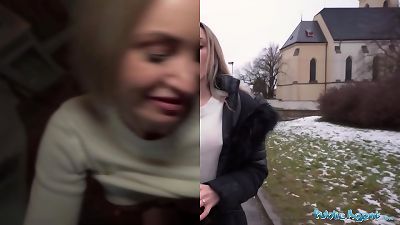 Public Agent Married towheaded babe has hookup with a stranger with a big fat fuck-stick