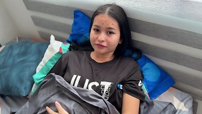 My trampy stepsister ds to be sick and looks for an pretext for me to pound her and cure her with my big cock.