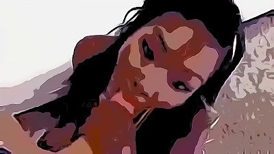 I invited my brown-haired to do a porn flick and she agreed