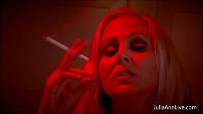 big-boobed ash-blonde mummy Julia Ann Gives Smoking BJ!