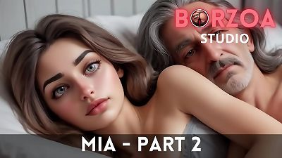 Mia and Papi duo - teen virgin panties are wet thinking about her 40 years senior Step-Grandpa and his fat hard-on
