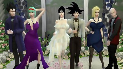 Milk's Marriage vignette 1 The Wedding of Goku and his wife Chichi highly romantic but it finishes in Netorare wife fucked like a tramp husband hotwife Dragon Ball porno hentai