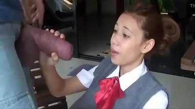 schoolteacher jizzes on my face