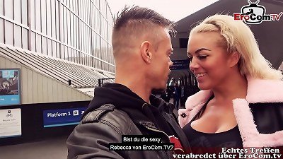 German tourist pick up blond humungous cupcakes fuckslut in london holiday EROCOM appointment